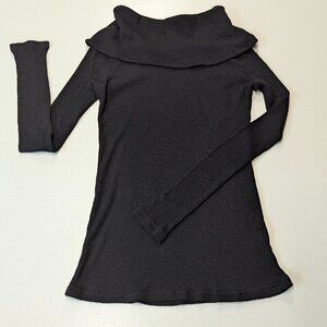 Michael Stars *One Size Fits Most Black Oversized Mock Turtleneck Sweater